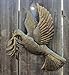 Peace Dove with Olive Branch, Metal Dove Wall Decor, Hanging Sculpture, Fall Garden Decorations Handmade in Haiti 17 x 17.5 Inches