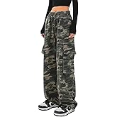 SESERAGI Cargo Pants Women Baggy Streetwear Y2K Drawstring Trousers Wide Leg Pants
