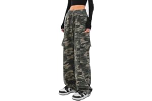 SESERAGI Cargo Pants Women Baggy Streetwear Y2K Drawstring Trousers Wide Leg Pants