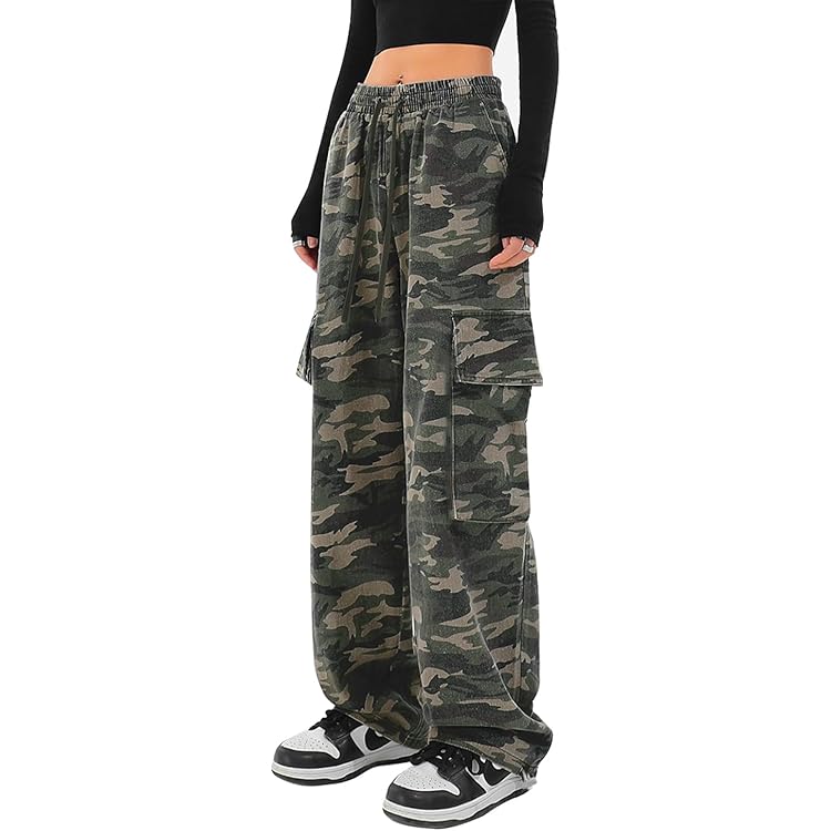 Amazon.com: DAZZLZZAD Mens Camo Cargo Pants Y2k Hip Hop