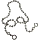 Danco, Inc. 80039 Stopper Bead Chain, 15 in L, Stainless Steel, Chrome Plated, Replacement