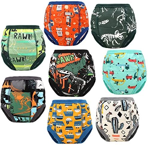 8 Packs Toddler Training Underwear For Boy And Girls Strong Absorbent Cotton Training Pants For Baby Potty Training 2 5t Clothing Amazon Com