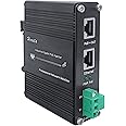 Hardened Industrial Gigabit PoE++ Injector 12-48VDC Input with DIN-Rail and Wall Mount Connecting The IEEE 802.3 at PoE Device (95W)