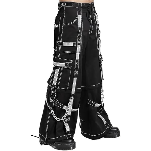 Amazon.com: Tripp NYC Interlace Pants with White Stitch [Black
