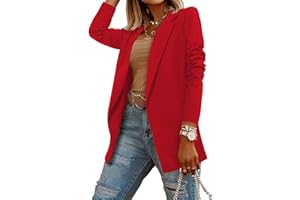 CRAZY GRID Women Casual Blazer Fashion Lightweight with Lined Professional Work Office Suit Jacket
