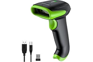 Symcode Wireless Bluetooth Barcode Scanner,Bluetooth & USB Wired & 2.4G Wireless Connection Ergonomics Handheld Barcode Scanner Reader, 2D 1D QR Code Automatic Fast Precise scanning Scanner