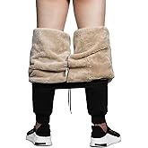 MANLUODANNI Men's Winter Fleece Sweatpants Sherpa Lined Pants Active Drawstring Jogger Trousers