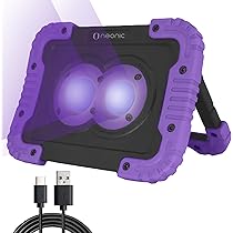 Animal Water III 紫色 LEDライト付き Neonic Rechargeable UV LED Black Light, Battery Operated Powered