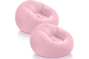 Realspring Inflatable Bean Bag Chairs Outdoor Blow up Camping Chairs Inflatable Lazy Sofa Folding Portable Bean Bag Loungers 