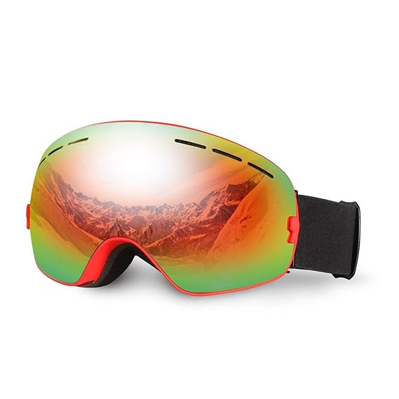 Hicool Profi Unisex Skibrille Snowboardbrille Anti-UV Anti-Fog Schnee Goggles für Schnee Skifahren Snowboard Skate Snowmobile