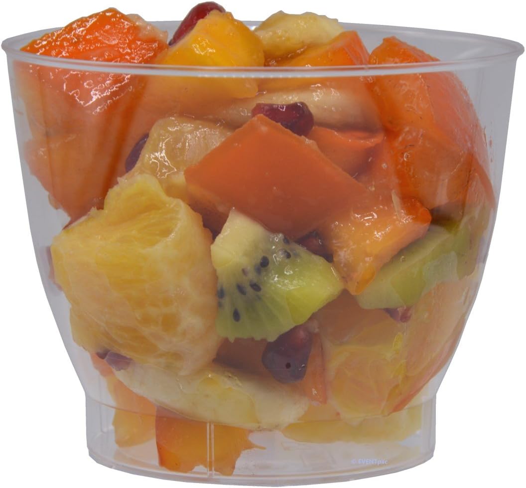 EVENTpac 50 x 160 ml Dessert Cups Disposable Elegant Design Cool Cup Dessert Cups Made from PS Dessert Bowl