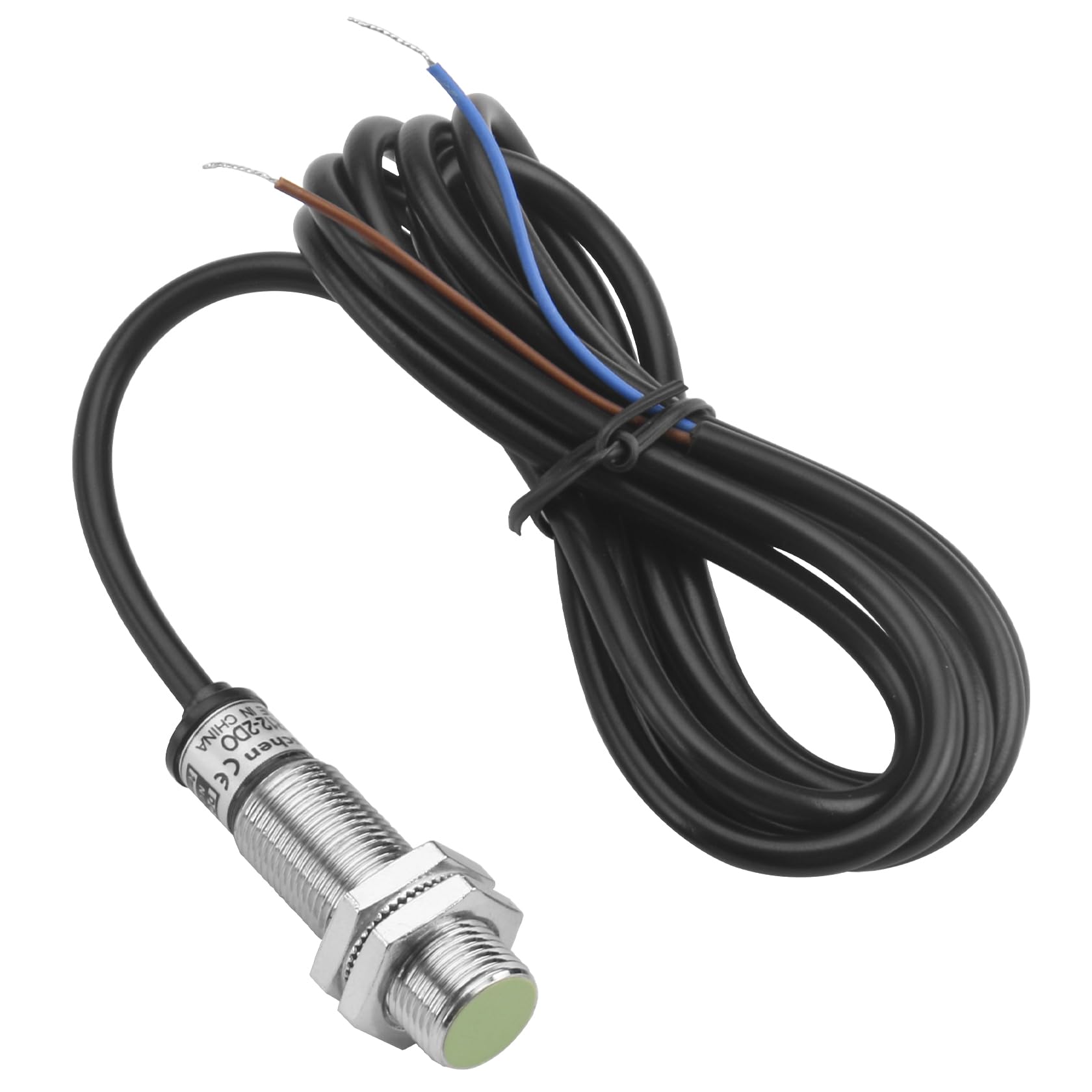 Heschen Inductive Proximity Sensor Switch, PR12-2DO, Cylindrical Type, DC 10-30V, 2-Wire, NO(Normally Open), CE