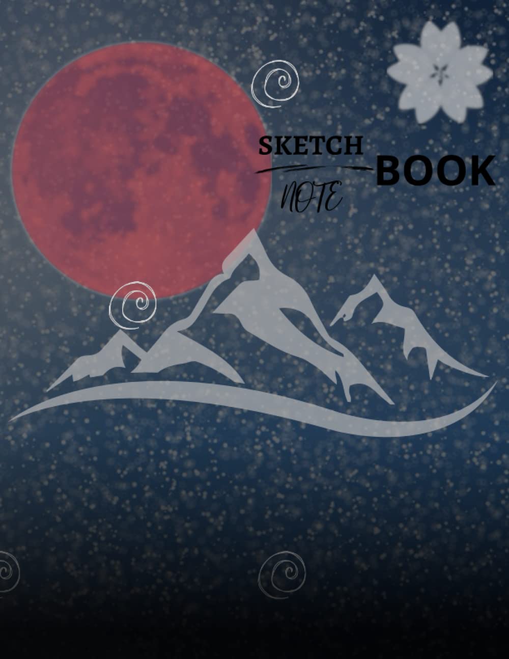 sakura sketchbook: notebook for drawing and doodling illustration of sakura Sumie style 8.5x11 inch 21.59x27.94 cm 100 pages