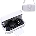 Camera Case for Canon EOS Rebel R100 / R50 / T7 / R5 / R6 Mark II / R7 / R8 / 90D / 5D Mark IV, Sony, Nikon DSLR SLR Camera, 18-55mm Lens, SD Card, Battery and Cable with Shoulder Strap, White