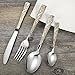 ZOSYNS 24K Gold-Plated Silverware Set 18/10 Stainless Steel Flatware Set Gold Flatware Cutlery Set Forks Spoons Knives set,1 Set