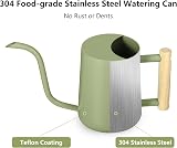 GUKJOB Watering Can Indoor Plants 35oz Stainless Steel Long Spout Sage view 5