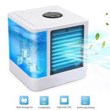 Air Cooler Portable Air Conditioner Fan Noiseless Evaporative Air Humidifier For Room Office Desktop Nightstand Portable