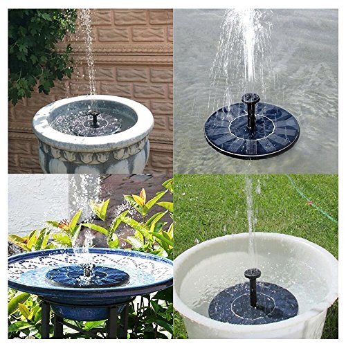 Solar Fountain Pump, Free Standing 1.4W Bird Bath Fountain Pump for Garden and Patio, Solar Panel Kit Water Pump (4) - Thumbnail 3
