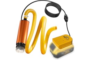 Transfer Pump Compatible with Dewalt 20V Battery, 635 GPH Portable Utility Pump with 50-inch Hose & Retainer, Mini Sump Pump 