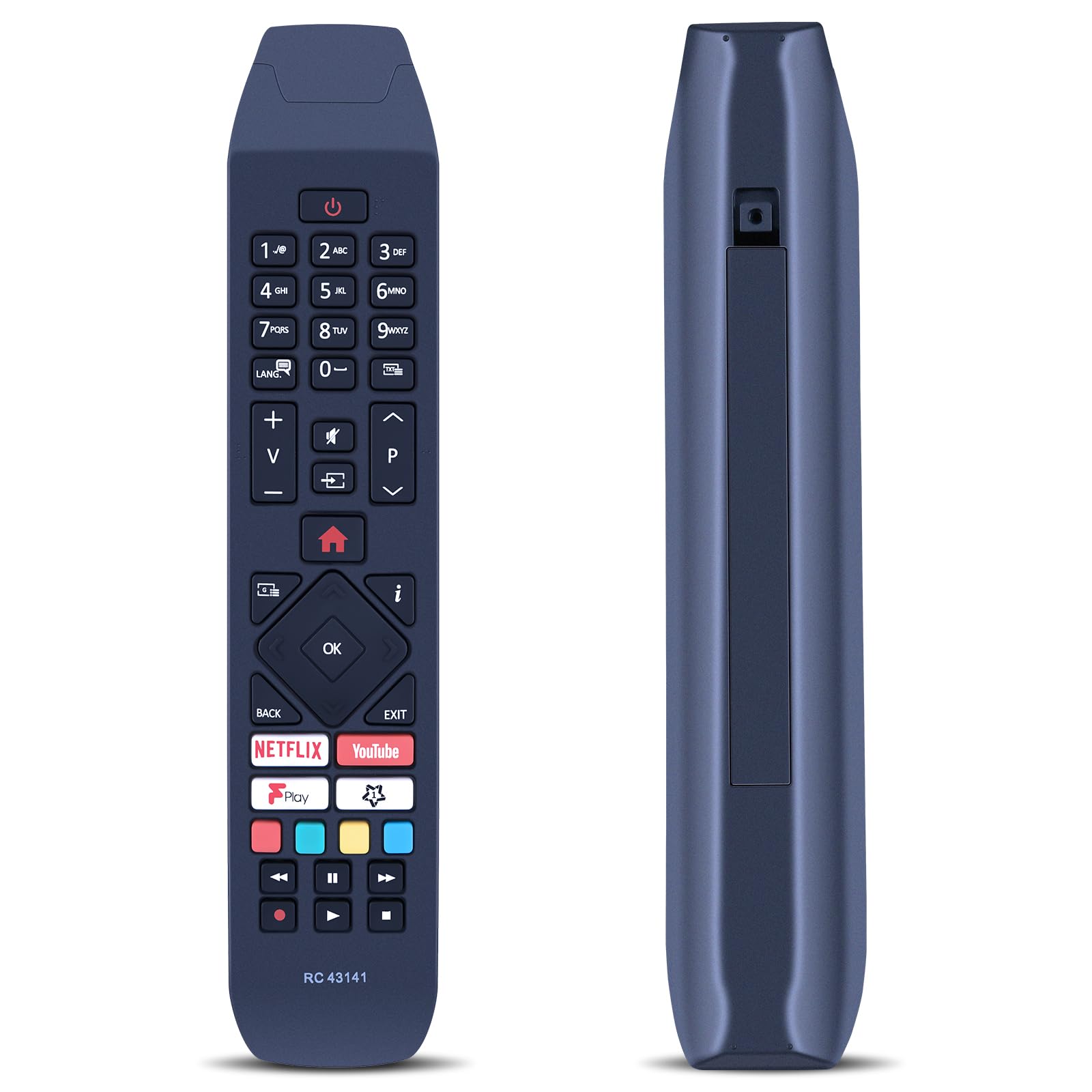 TCNOUMT RC43141 Remote Control Suitible for Hitachi TV models 50HL7000U 55HK25T74U 58HK6100 58HK6100U 55HL7000 32HE4000 Universal Remote Control Replacement Remote Controller
