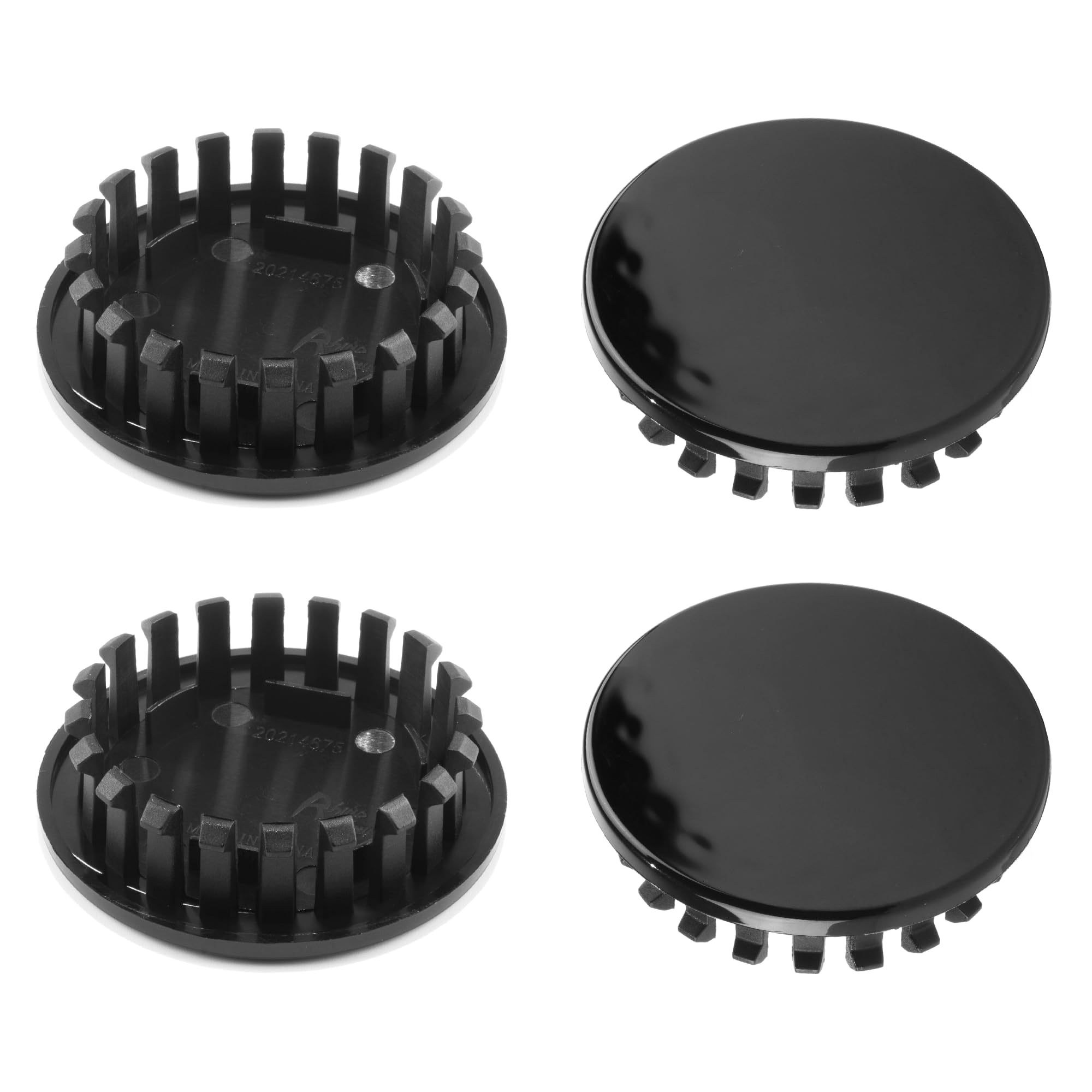 Photo 1 of DewFlew 4Pcs Wheel Center Caps for Cadillac Chevy Buick Wheel Rim Outer 66.8mm(2.63in) Inner 55mm(2.17in) Black Hub Caps