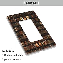 Pznen Bookshelf Single Rocker Light Switch Cover