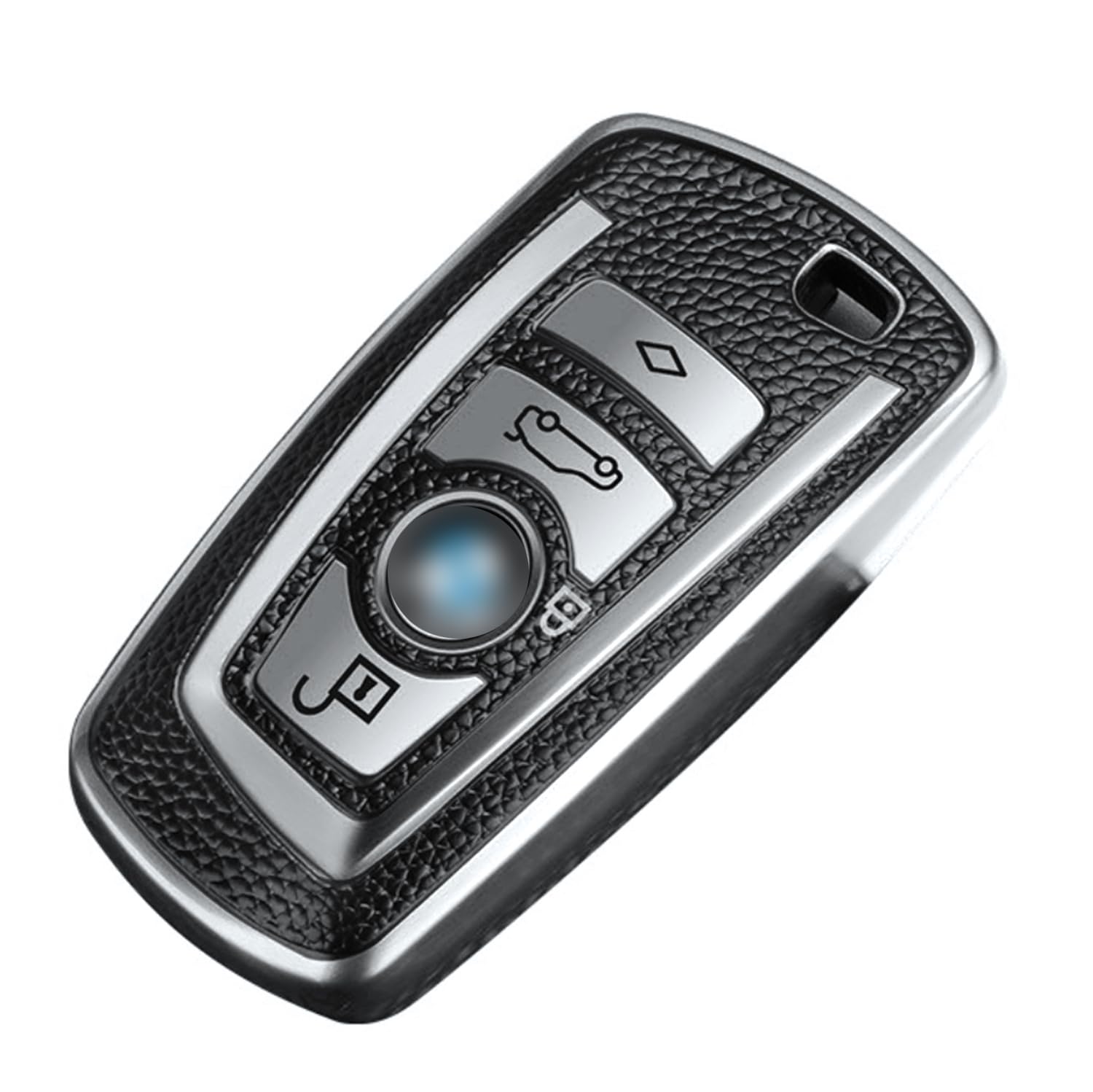 KUNIO Key Fob Cover fit for BMW 1 2 3 4 5 6 Series F10 F12 F20 F25 F30 X3 X4 M3 M4 M5 3GT 5GT Keyless key cover Case Key Cover TPU Key Cover Case D Silver