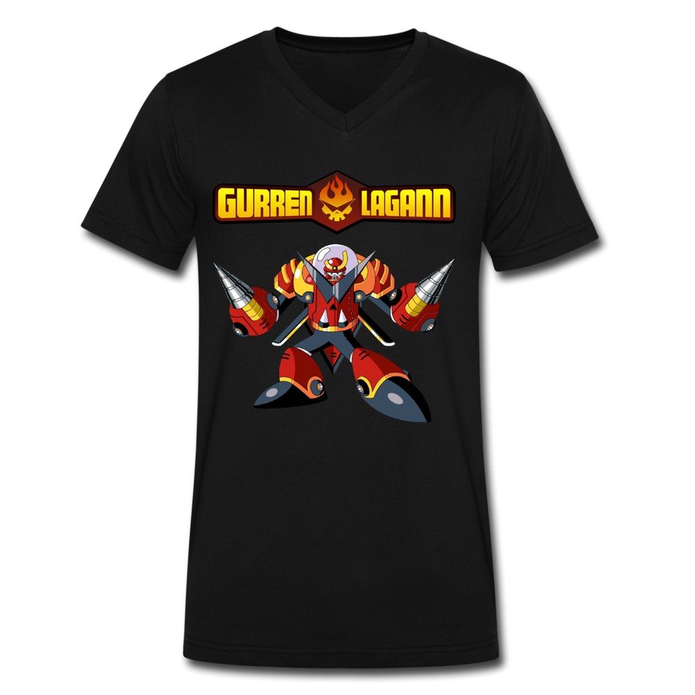 Demai Mens V Neck Cotton Gurren Lagann Shirt M Black | Desertcart Cayman Islands Demai Mens V Neck Cotton Gurren Lagann Shirt M Black | Desertcart Cayman Islands