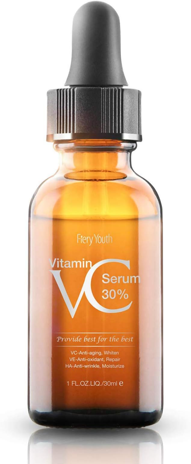 30% Vitamin C Serum for Face,Hyaluronic Acid & Vitamin E - Natural & Organic Anti Wrinkle Whitening Vitamin C Serum for All Skin - Anti Aging Facial Serum-1 fl oz.