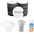 60PCS Round Car Coasters Blanks Set - 4 Inch Cup Mat for Sublimation Transfer Heat Press DIY Crafts - Packaging With Display Cards and Bags