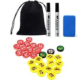 VolksRose Replacement Magnets for Coach Board, Player Magnets and Dry Erase Marker Pen for Soccer Basketball Coaching Board, Tactics Strategy Board Coaches Clipboard Accessories