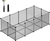 SONGMICS Pet Playpen with Floor 143x73x46 cm Grey LPC002G01 view 1