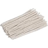 aesxniy 100 Pieces of 6-Inch Conical Pipe Cleaner, Made of Pure Cotton, Used for Removing Tar, Resin, and Dust