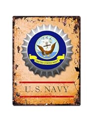Home: Historical Flag U.S.NAVY Bottle Cap Chic Sign Rustic Vintage Retro Kitchen Bar Pub Coffee Shop Wall Decor 9"x12" Metal Plate Sign Home Store Decor Plaques - Pinkicee Chic Sign