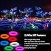 On’h EL Wire - 9ft Neon Glowing Strobing Electroluminescent Wire DIY with 3 Modes Controllers- Red, Green, Blue, White, Pink, Purple, Orange (9ft, Blue/Red/White/Green/Pink/Orange/Purple)