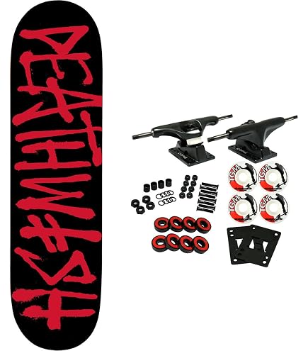 Amazon.com : Deathwish Skateboard Complete Gang Logo Black/Red 8.0