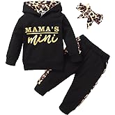 Yvowming Newborn Baby Girl Clothes Outfits Infant Hoodie Sweatshirt Pants Headband Toddler Girl Clothing Set