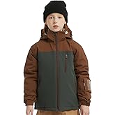 MONTFLIX Kids Ski Jacket Waterproof Warm Winter Snow Coat With Hooded Outdoor Snowboarding Skiing Jackets for Girls Boys