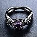 RongXing Jewelry Trendy Womens Purple Cz Ring,Gold-Plated-Base Wedding Rings