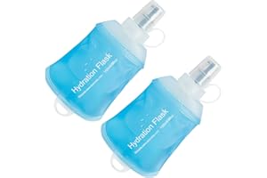 AXEN Soft Flask TPU Foldable Running Hydration Flask, Soft Collapsible Water Bottle for Hydration Pack Cycling Marathon Running Hiking