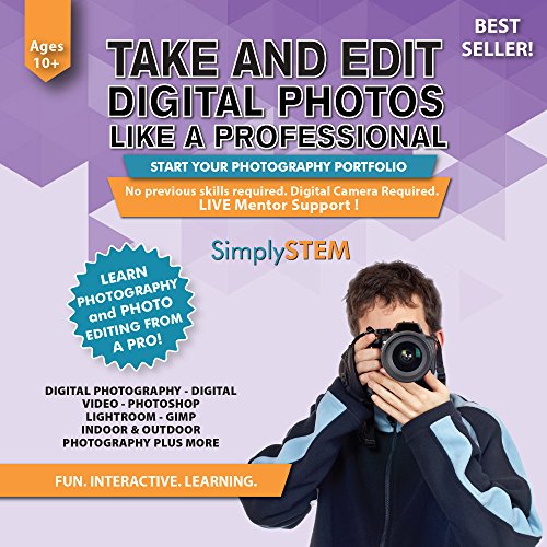 Become a Youtuber - Digital PHOTOGRAPHY & VIDEO Editing Course for Kids (Ages 10+) - Learn to Take Photos or Videos and Edit them using Adobe Photoshop, Premier, Camtasia, Gimp, and More! (PC & Mac)