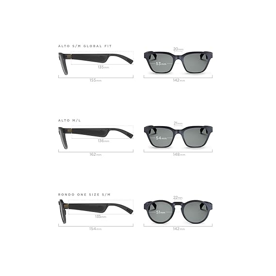 m size in sunglasses