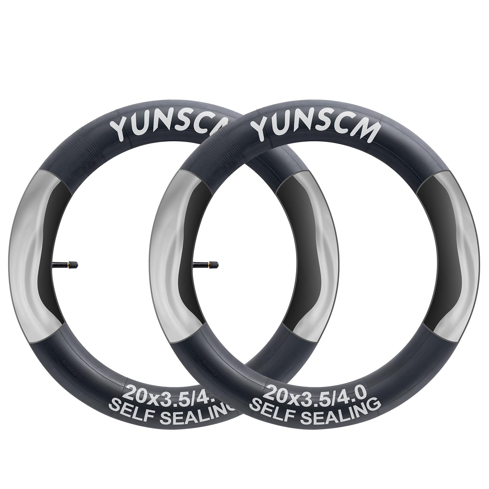 Photo 1 of 2-PCS 20x4 Self-Sealing Fat Bike Tubes 20 X 4.0 Super Automatic Repair, Puncture Resistant Compatible with 20x3.5/4.0 89/102-406 E-Bike Bicycle Tire Tubes AV32mm Schrader Valve