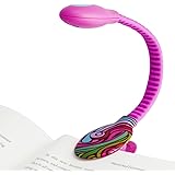 WITHit French Bull USB Rechargeable Clip On Book Light – Pink – LED Reading Light with Clip for Books, eBooks, Reduced Glare, Portable, Lightweight - Integrated USB Plug, Rechargeable Battery Included