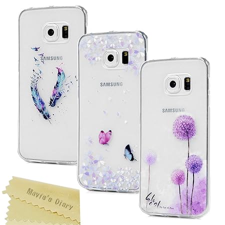 Mavis's Diary 3x Case für Samsung Galaxy S6 Edge Hülle TPU Softcase Crystal Silikon Tasche Schutzhülle Cover Fall Euit Back C