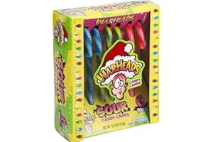 B BBO BRAND Holiday Candy Canes (12 Individually Wrapped Warheads Candy Canes (2 Boxes))