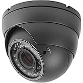 Analog CCTV Camera HD 1080P 4-in-1 (TVI/AHD/CVI/CVBS) Security Dome Camera Outdoor, 2.8mm-12mm Manual Focus/Zoom Varifocal Le