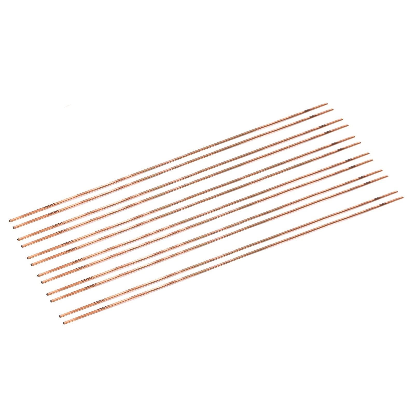 Ruimou 12Pcs Phosphor Copper Flat Brazing Rod(P:6.6%~7.4%) for Refrigerators,Air Conditioners,Motor Instruments,Copper Pipe Welding