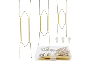 KAHIT Plate Hangers for The Wall, Plate Wall Hangers for Display Wall Plate Hangers Plate Holders for Displaying On Wall Plate Holder Platter Hangers for The Wall Plate Hanger (8"/10"/12" 3 Pack)