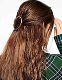 Minimalist Dainty Gold Silver Hollow Hoop Round Circle Geometric Metal Hairpin Hair Clip Clamp Accessories Barrettes Bobby Pin Ponytail Holder Statement Women's GIFT Headwear Headdress Styling Jewelry
